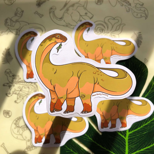 Brontosaurus European Crab Inspired Sticker
