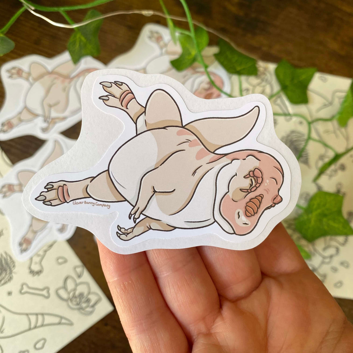 Sleeping Tyrannosaurus Rex Sticker