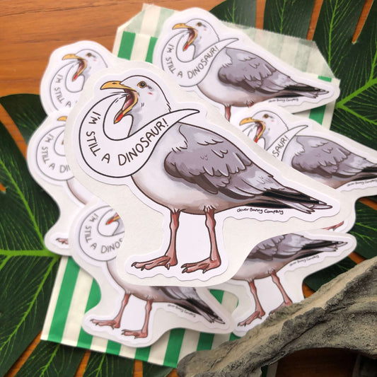“I’m still a dinosaur” Herring Gull Sticker