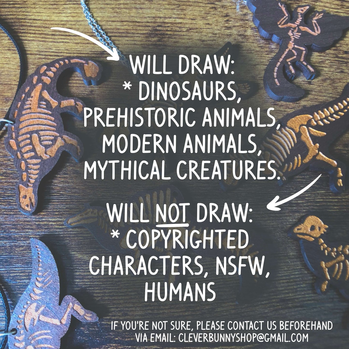 Custom Wooden Skeleton Necklace