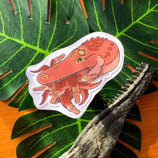 Aegisuchus and babies sticker
