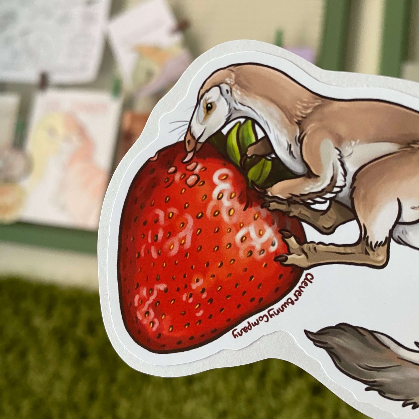 Mononykus Strawberry Sticker