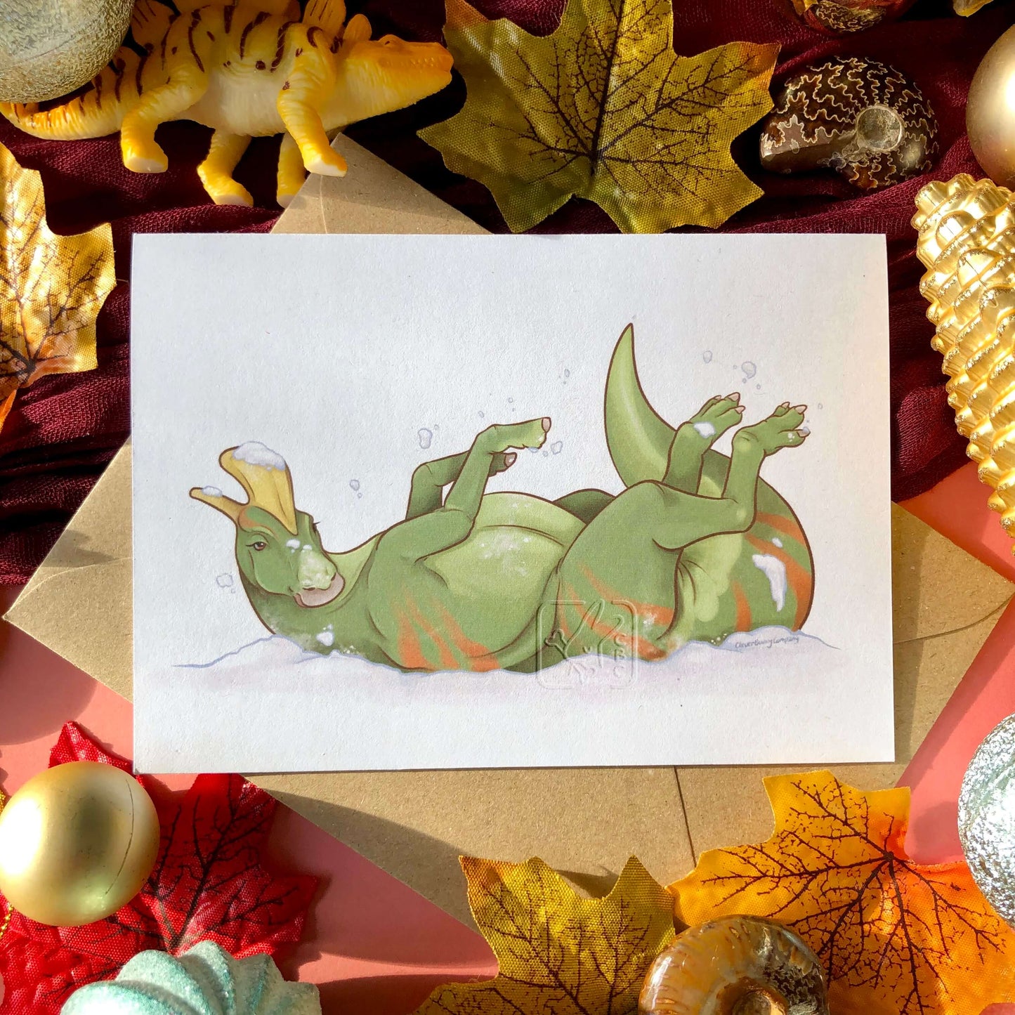 Mixed Pack of x3 Prehistoric Christmas Cards Preorder (for delivery Early Dec - UK)