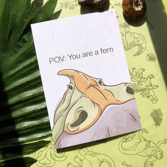 Parasaurolophus POV: you are a fern Meme Art Print