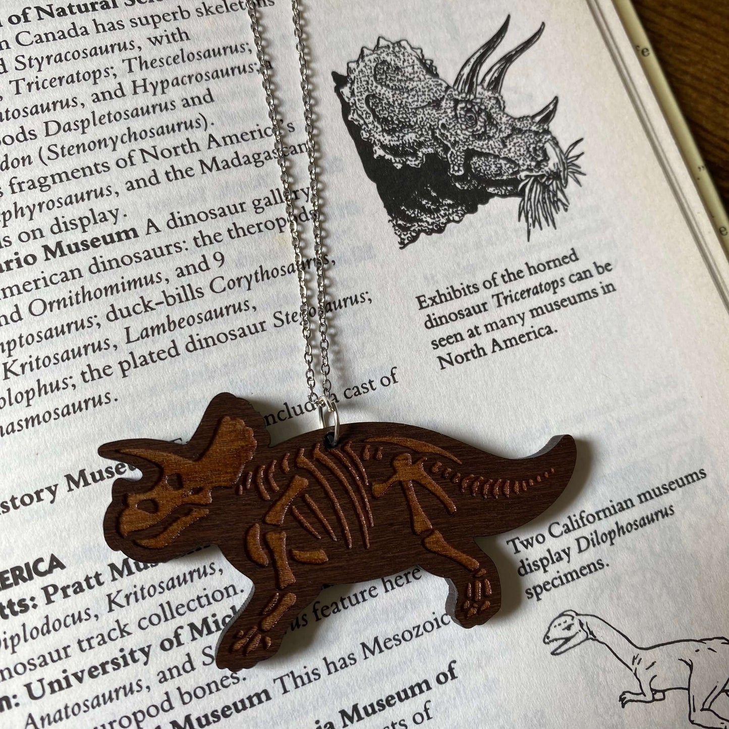 Triceratops Skeleton Necklace