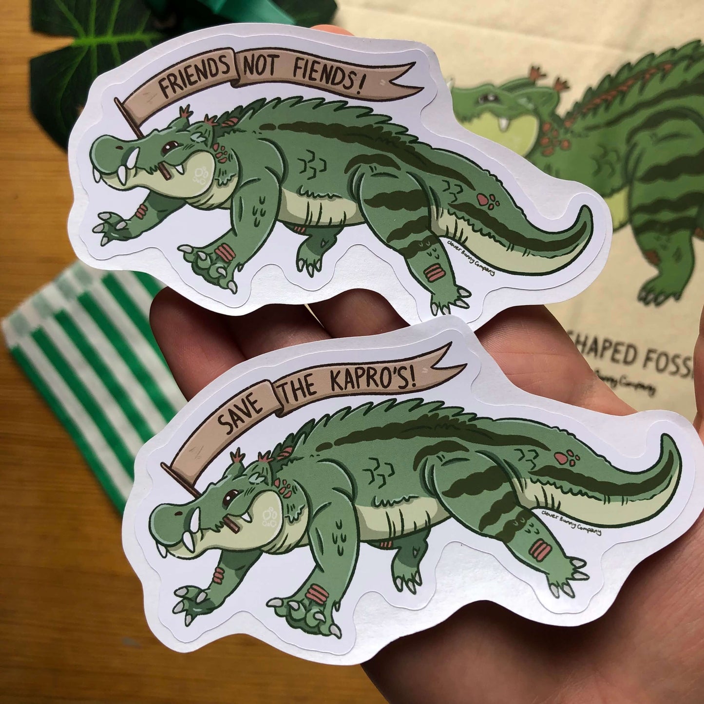 Kaprosuchus Banner Stickers