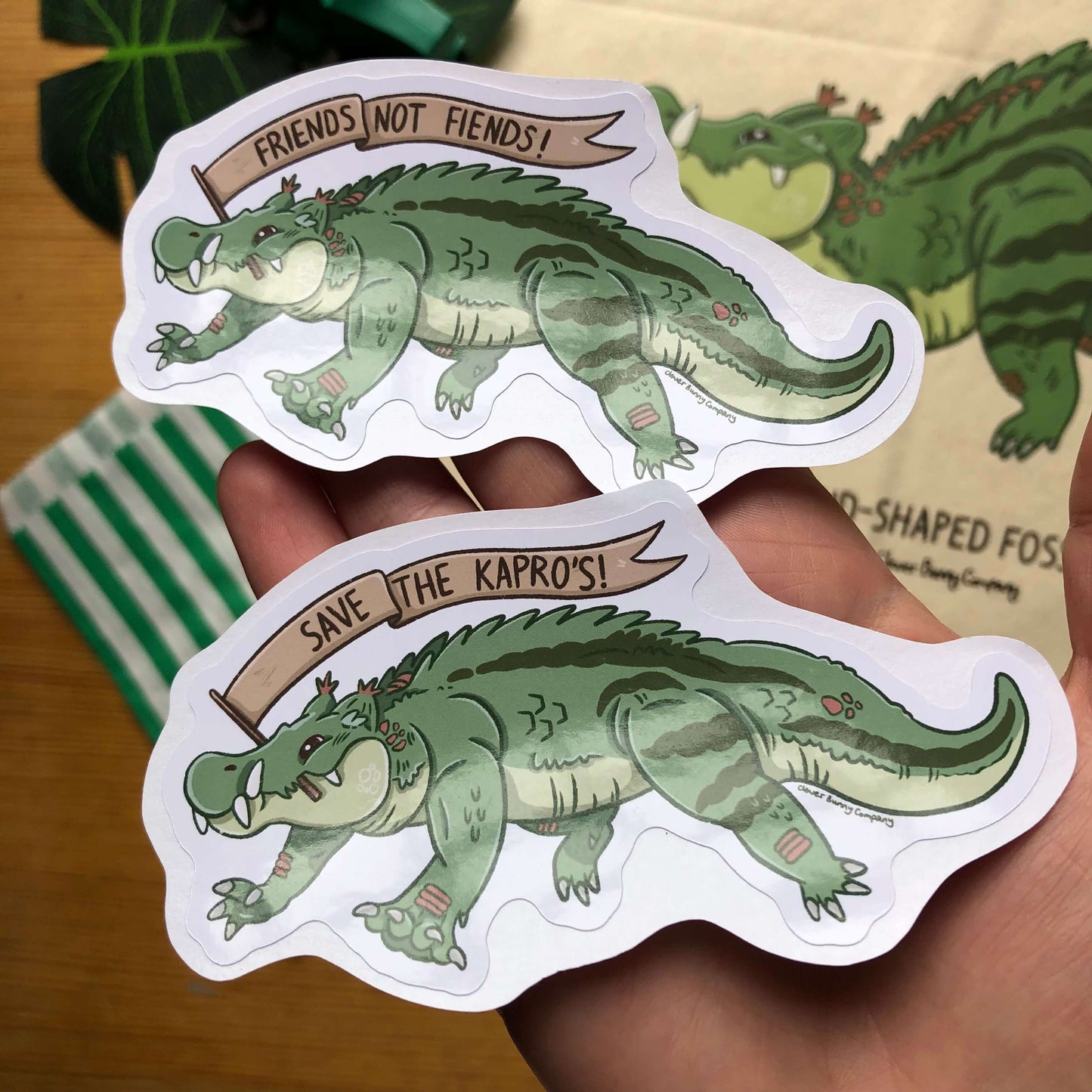 Kaprosuchus Banner Stickers