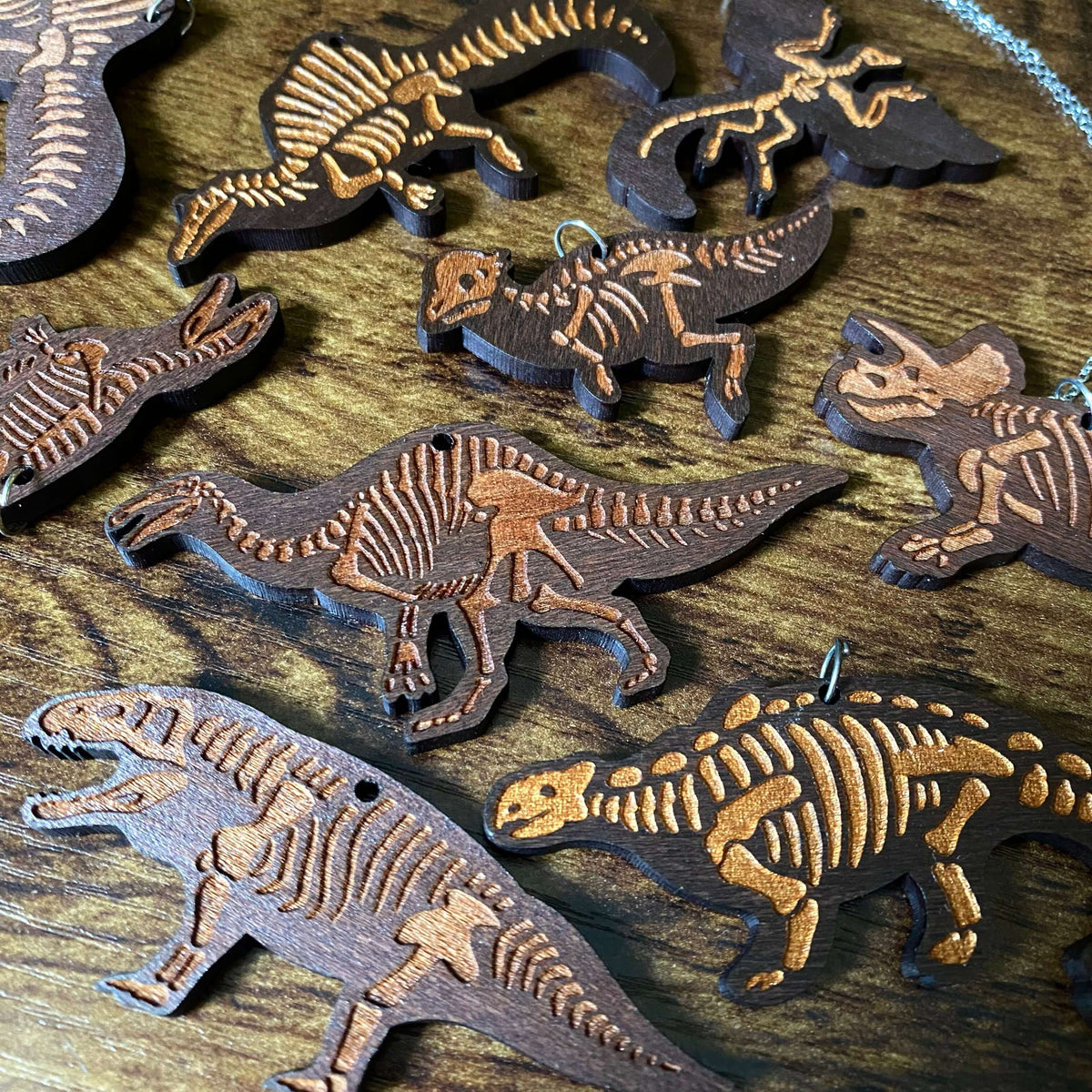 Mystery B-Grade Wooden Skeleton Necklace
