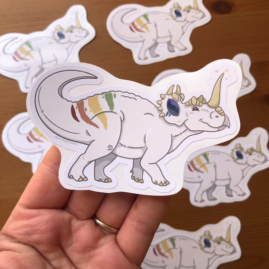 Centrosaurus Rainbow Dinosaur Sticker!