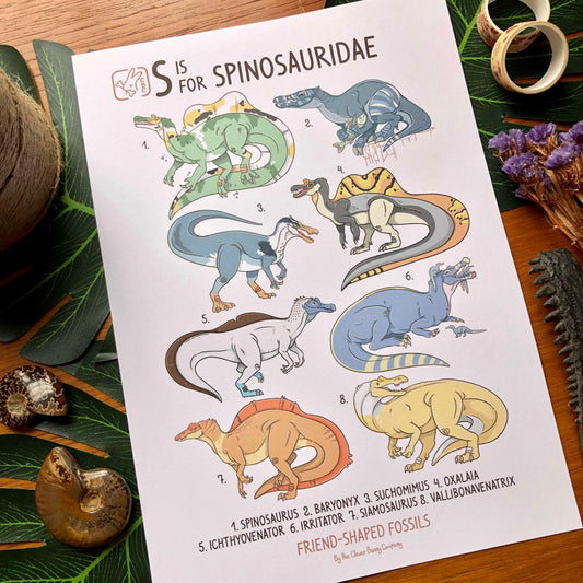 S is for Spinosauridae A4 Art Print