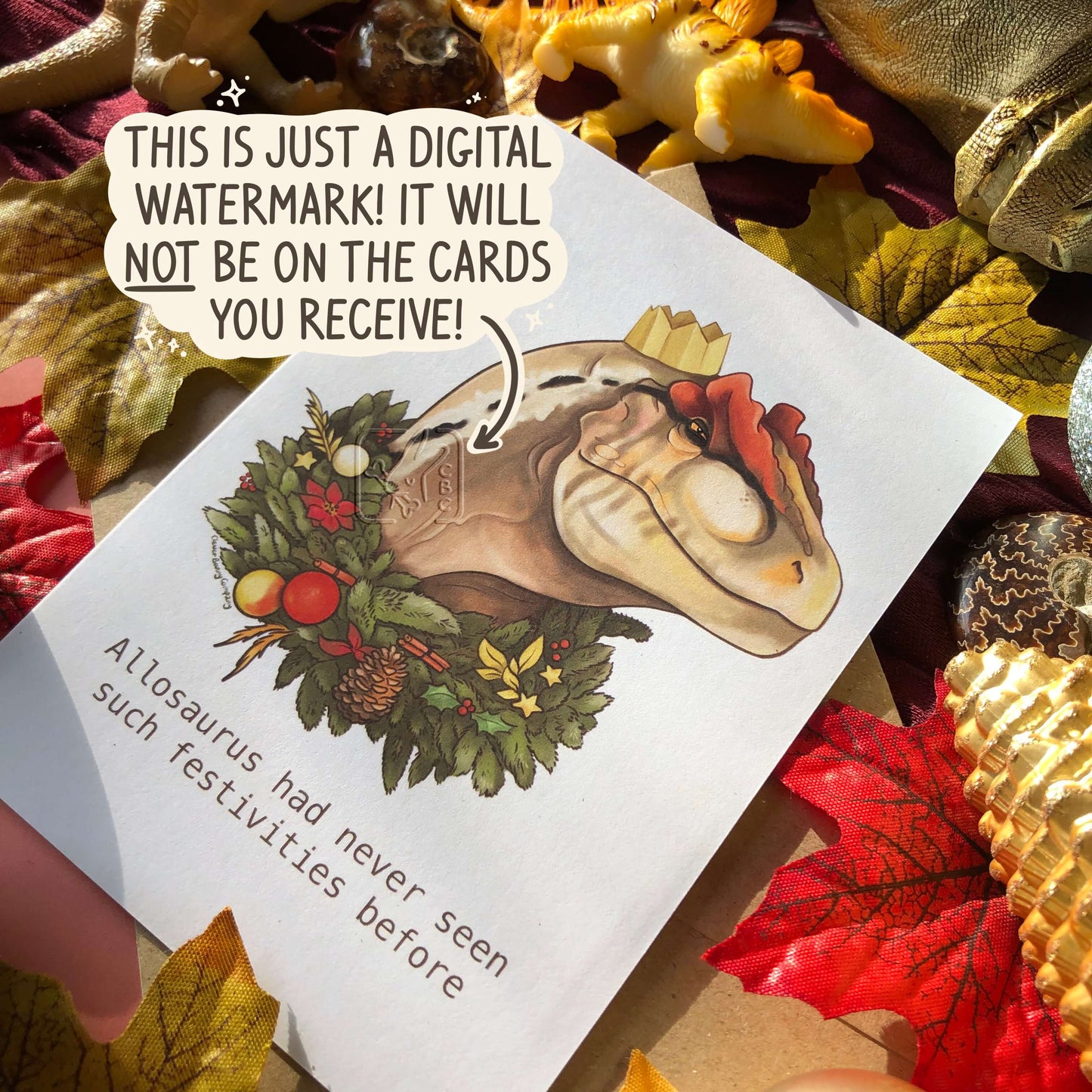 Love you lots like Tricycloplots Funny Spinosaurus Greetings Card - PREORDER ONLY