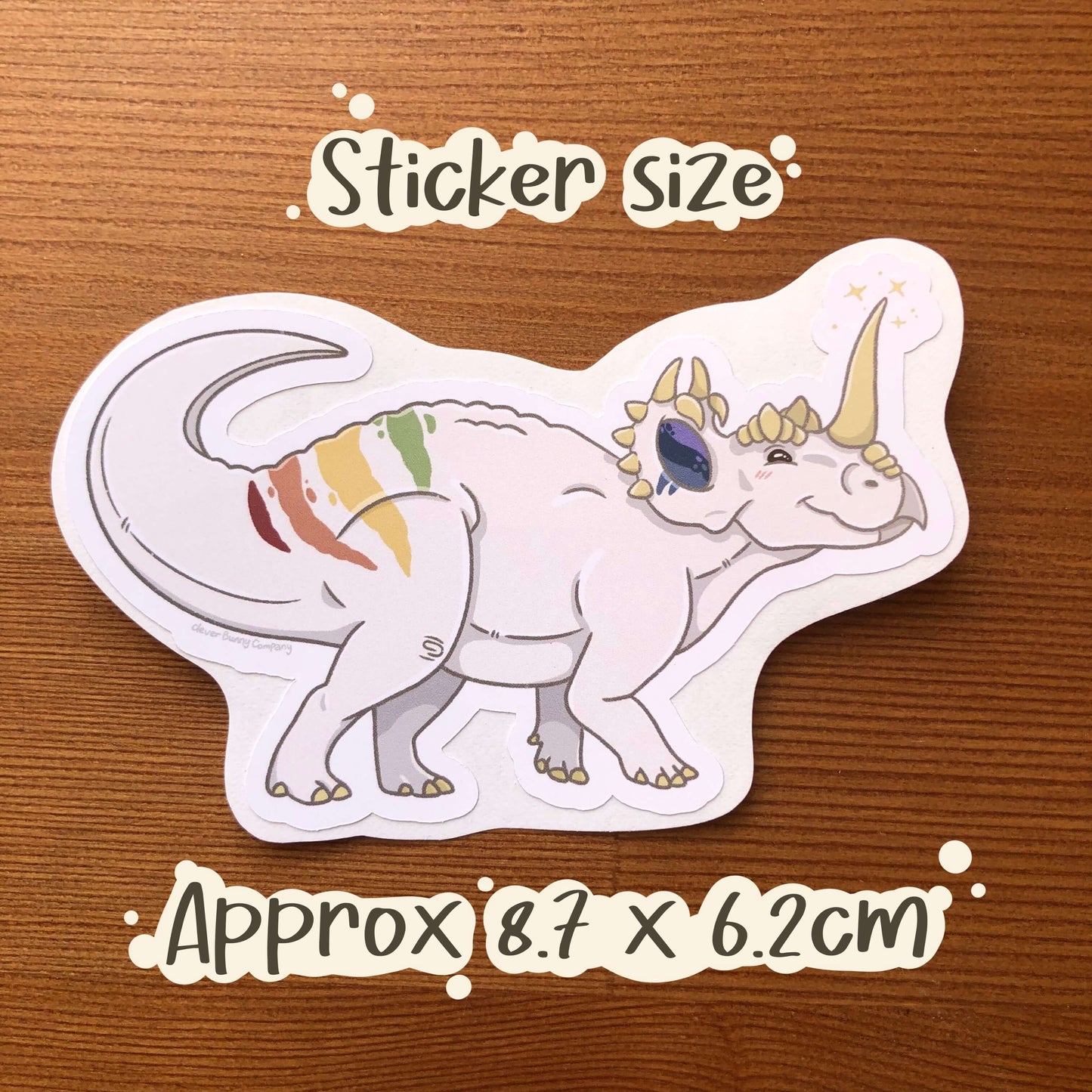 Centrosaurus Rainbow Dinosaur Sticker!