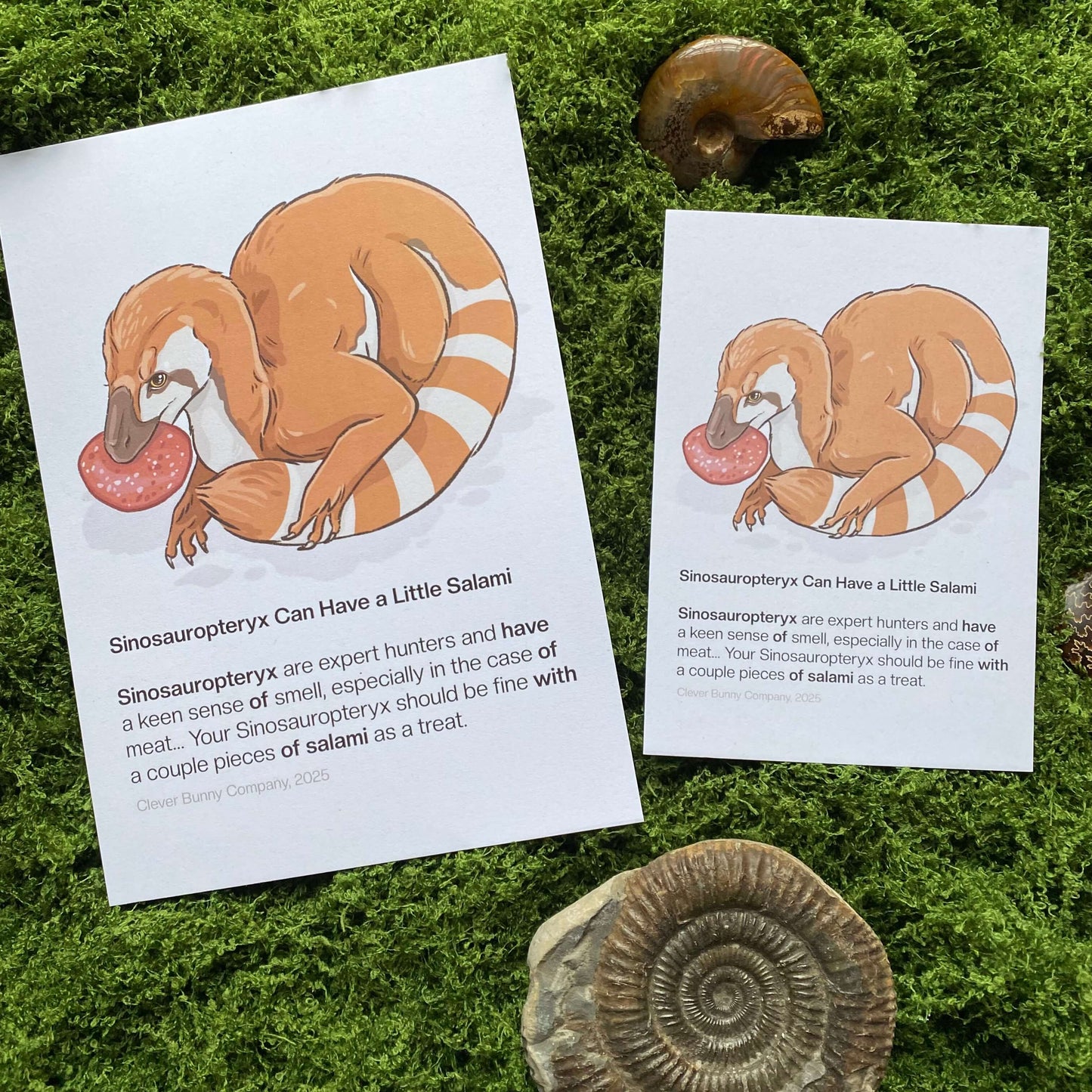 Sinosauropteryx Can Have A Little Salami Meme Art Print