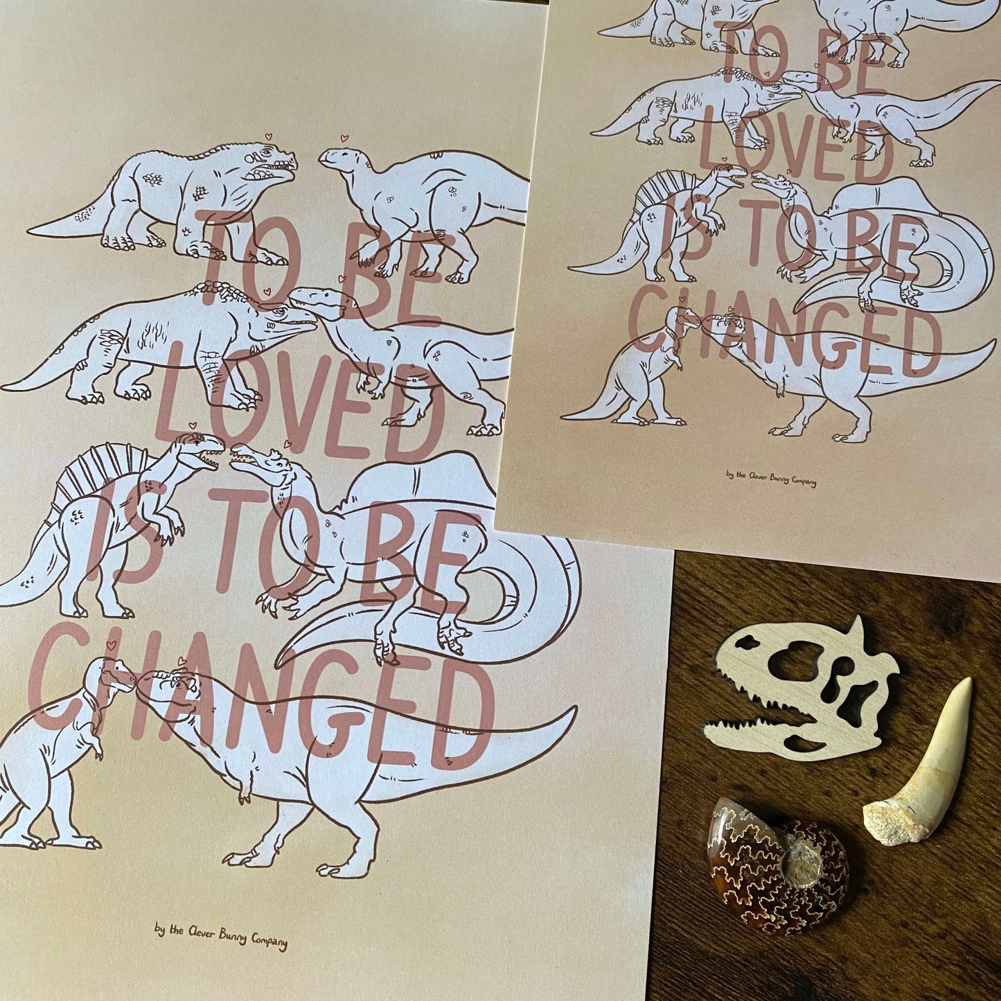 To Be Loved Dinosaur Discovery Illustration Print