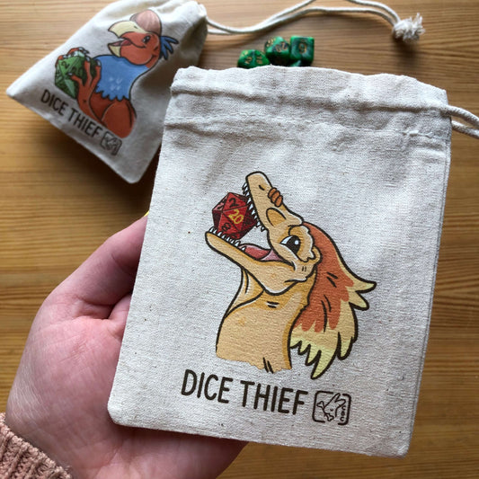 Dinosaur dice bags