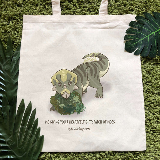 Leptoceratops with moss gift Cotton Tote Bag