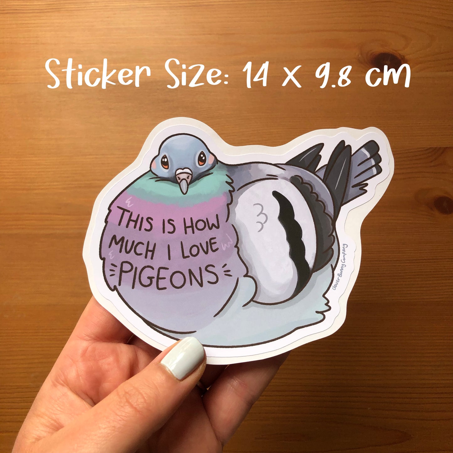 Pigeon Fan Giant Sticker