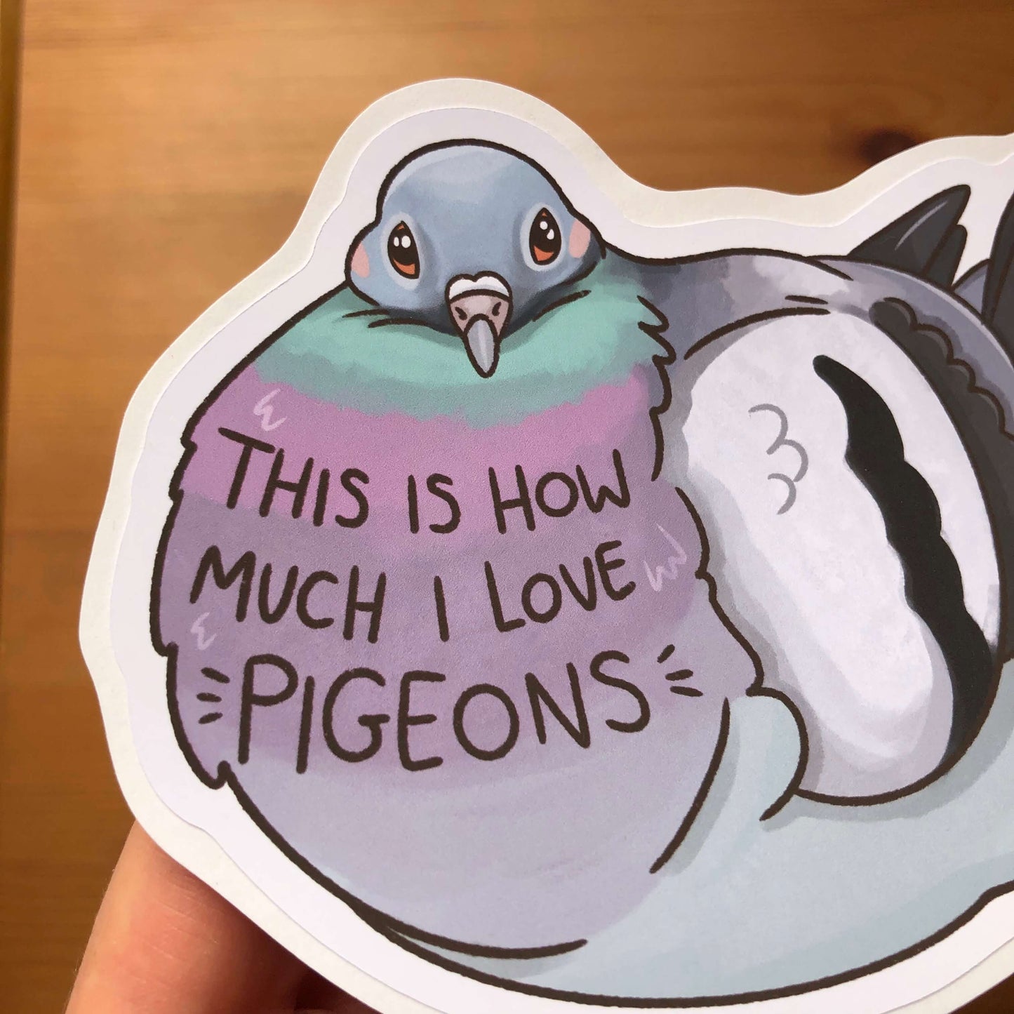 Pigeon Fan Giant Sticker