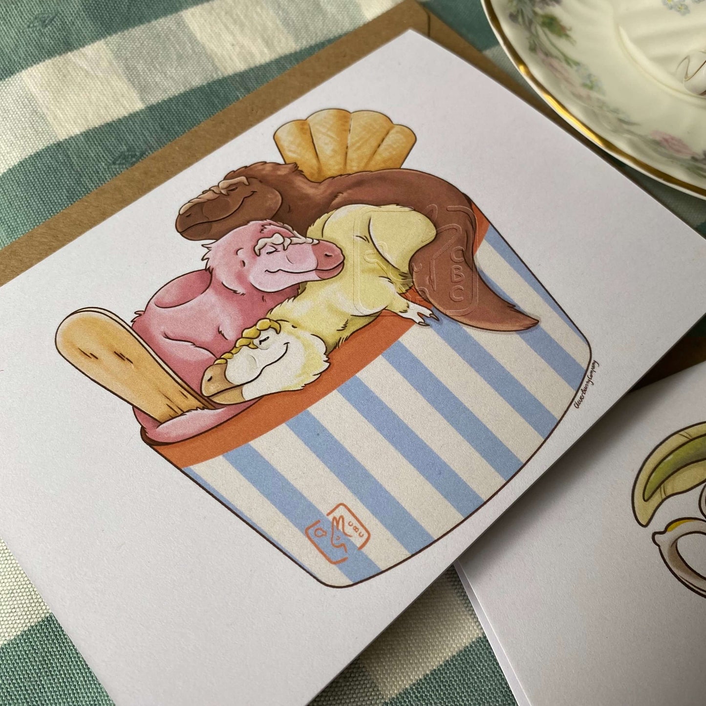 Nanuqsaurus Ice Cream Greetings Card