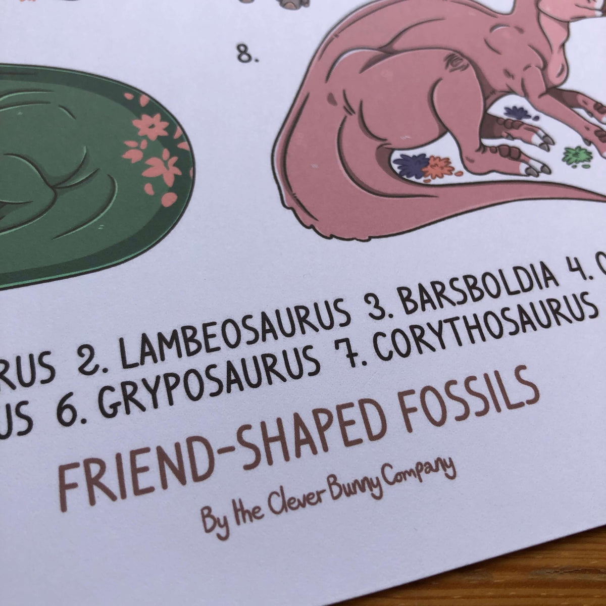 H is for Hadrosaur A4 Art Print – Clever Bunny Company