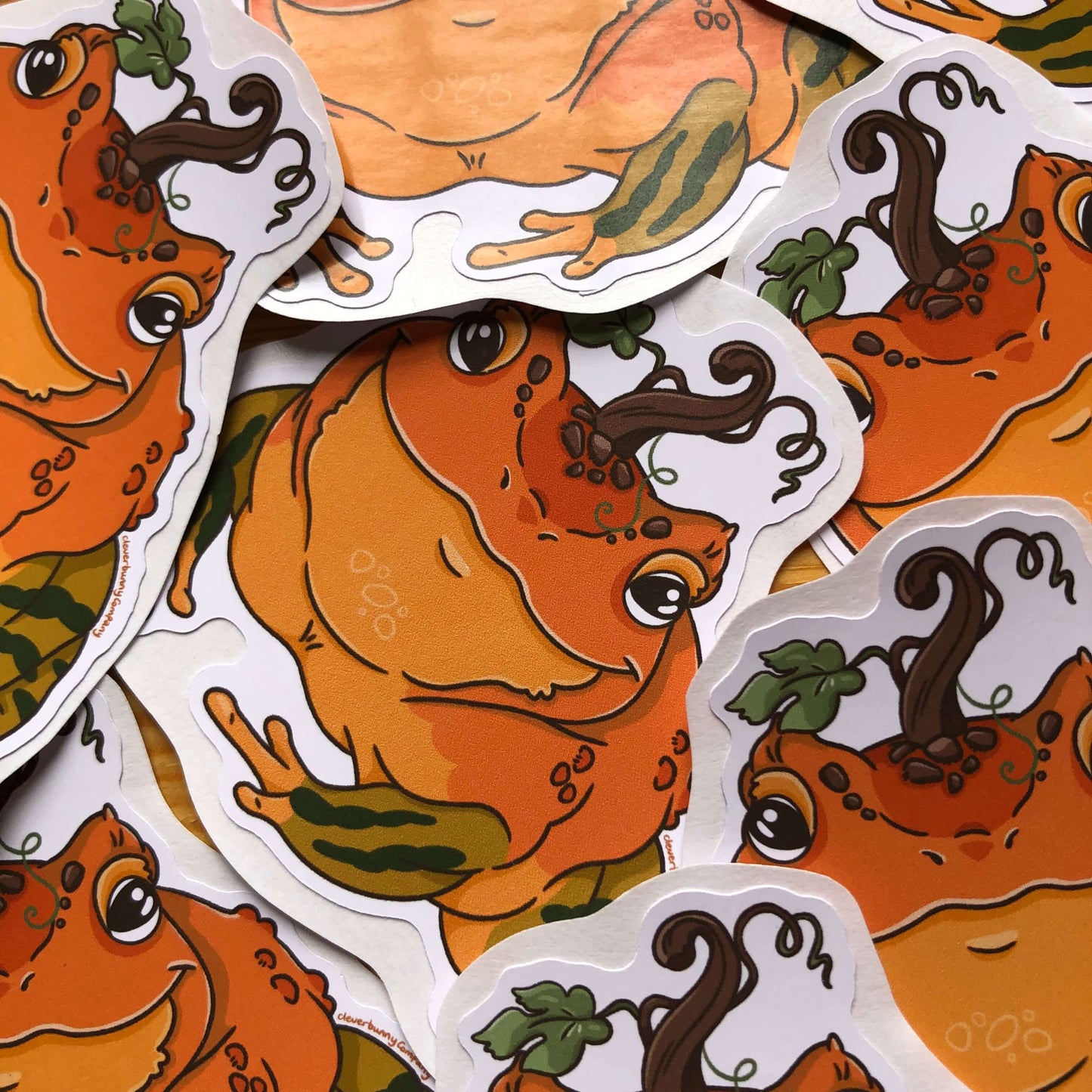 Pumpkin Beelzebufo (Devil Toad) Sticker