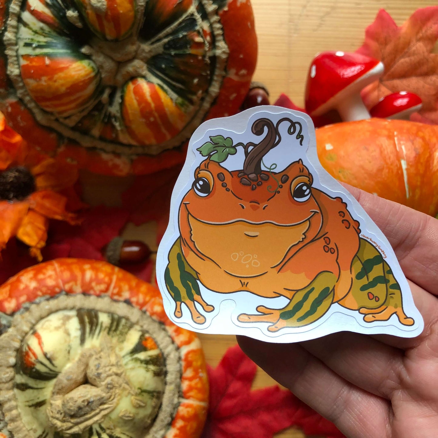 Pumpkin Beelzebufo (Devil Toad) Sticker