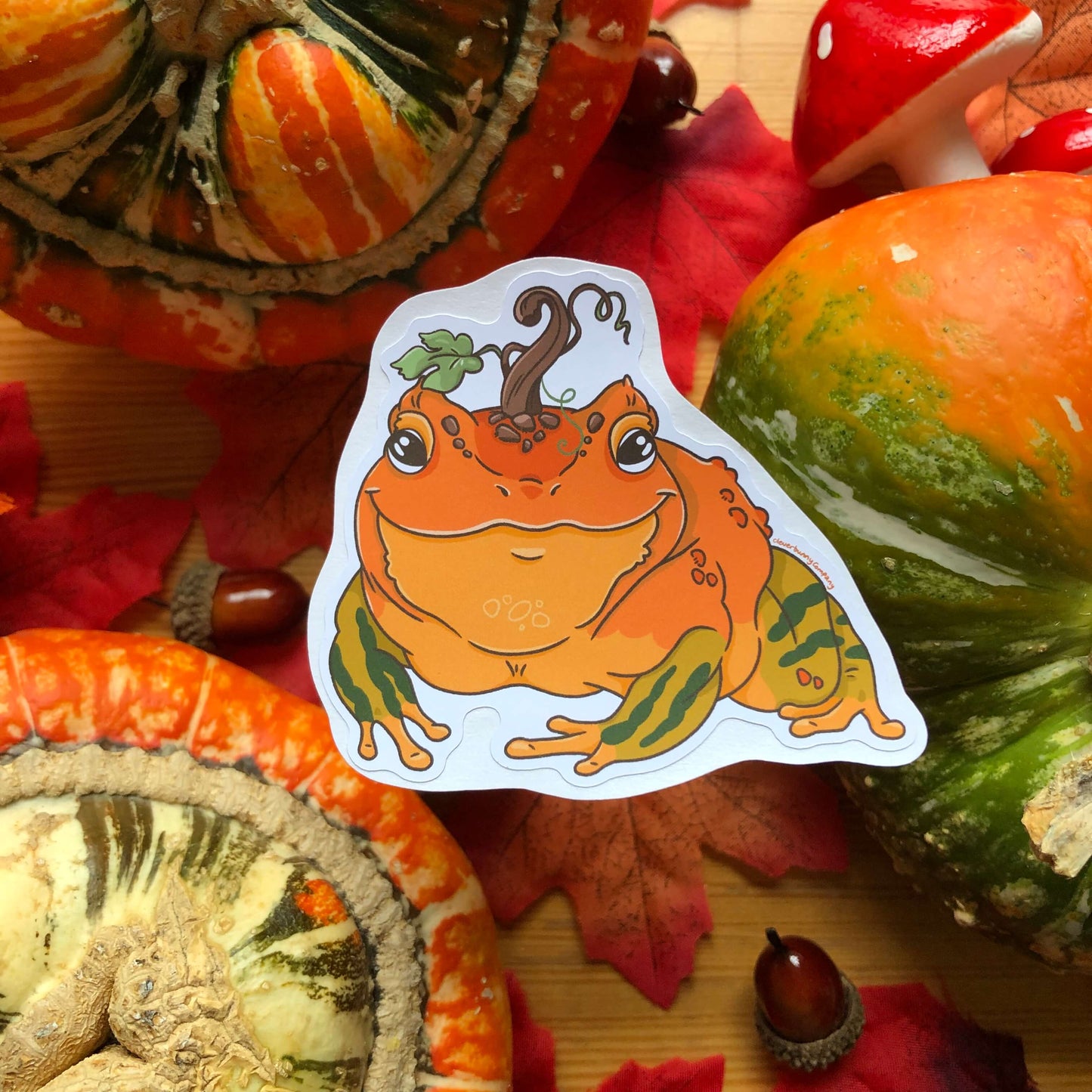 Pumpkin Beelzebufo (Devil Toad) Sticker