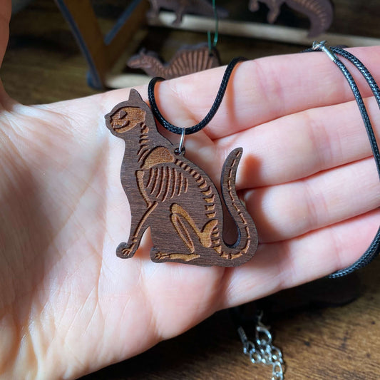 Cat Skeleton Necklace