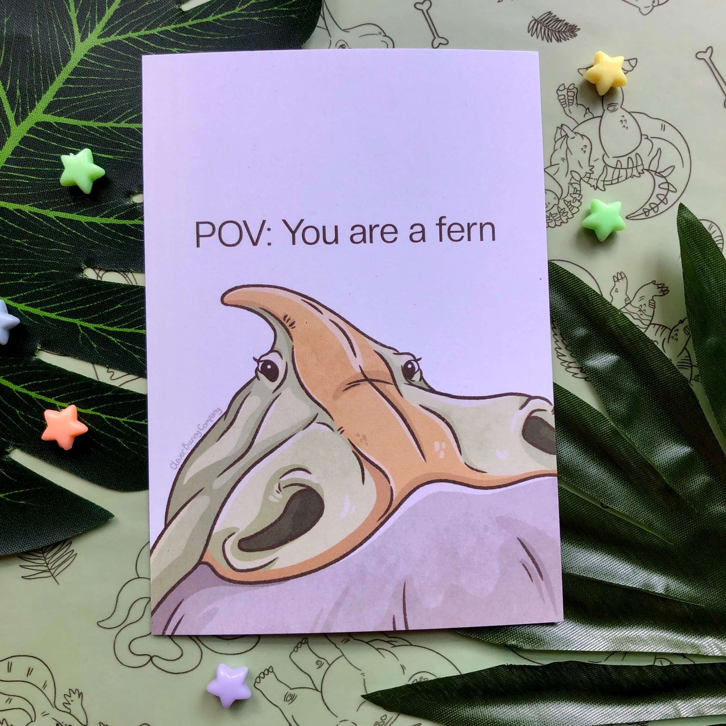 Parasaurolophus POV: you are a fern Meme Art Print