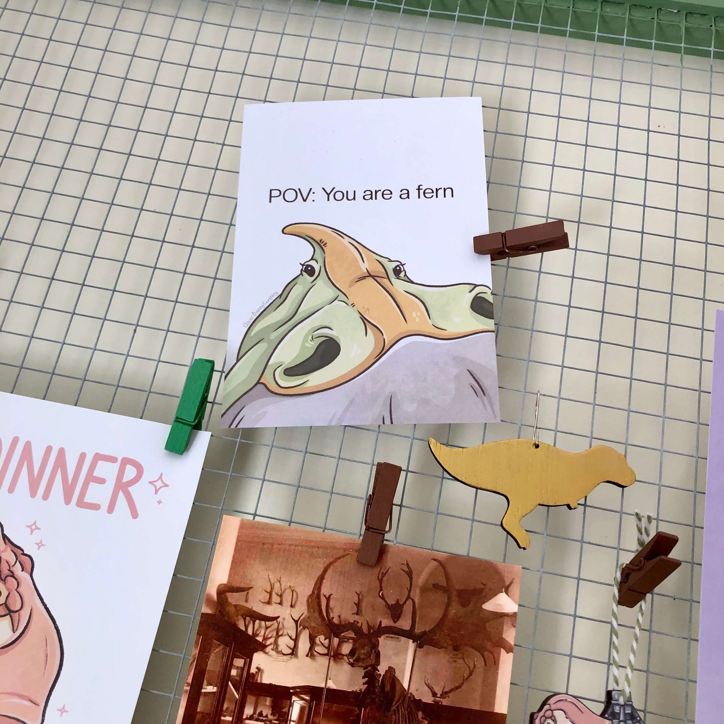 Parasaurolophus POV: you are a fern Meme Art Print